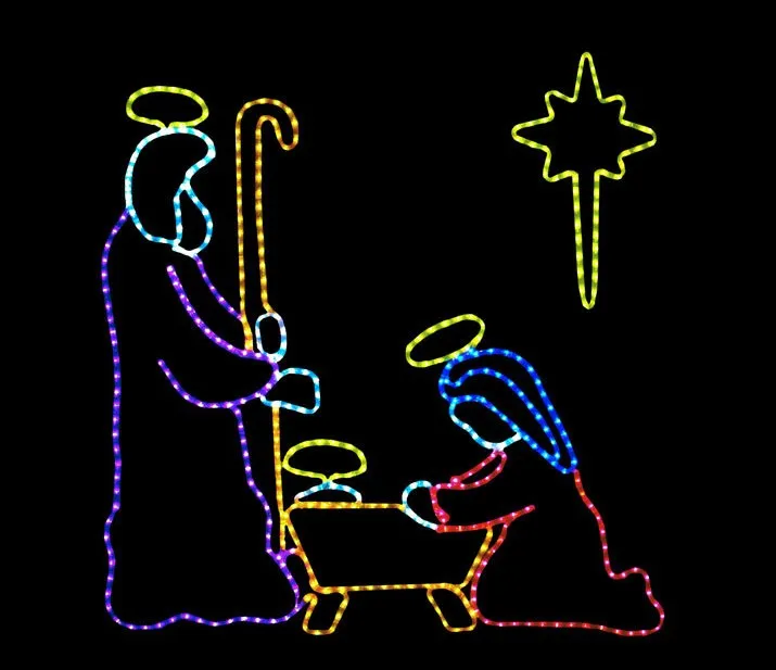 The Birth of Jesus Nativity Scene Outdoor Decoration Large LED
