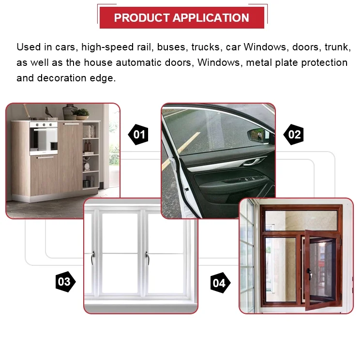 Low Price Straight Edge Trim PVC Sealing Strip Waterproof strips For Shower Door