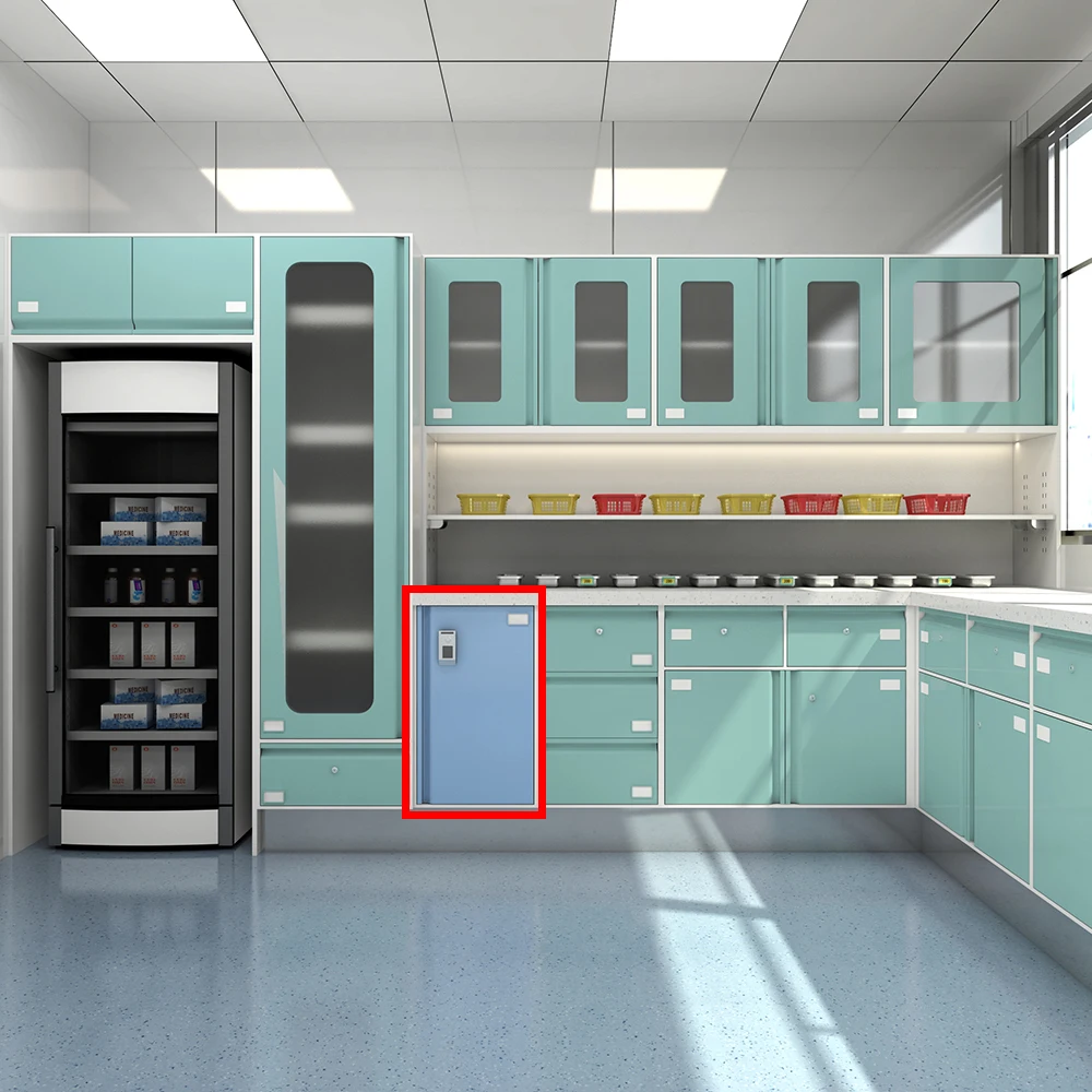 Large Modern Single Door Locking Stainless Steel Medicine Cabinet for Hospital School Supermarket Use Customizable Size 6