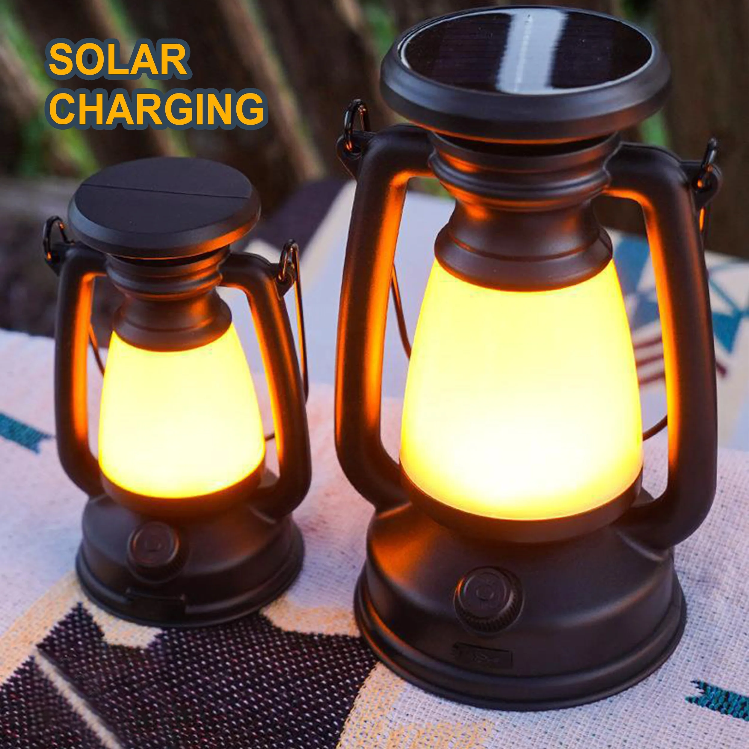 TAIKOO Vintage Camp  Lamp IPX4 Waterproof TYPE-C Rechargeable 3 Light Modes Lantern Waterproof Kerosene Lamp Camping Light