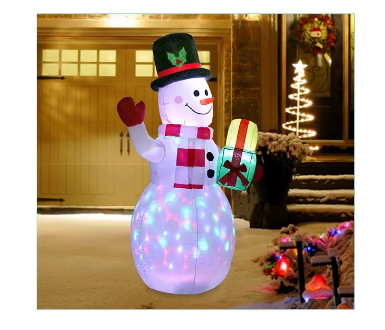 Explosive Christmas Inflatable Christmas Snowman Inflatable Christmas Snowman Decorated With Lights