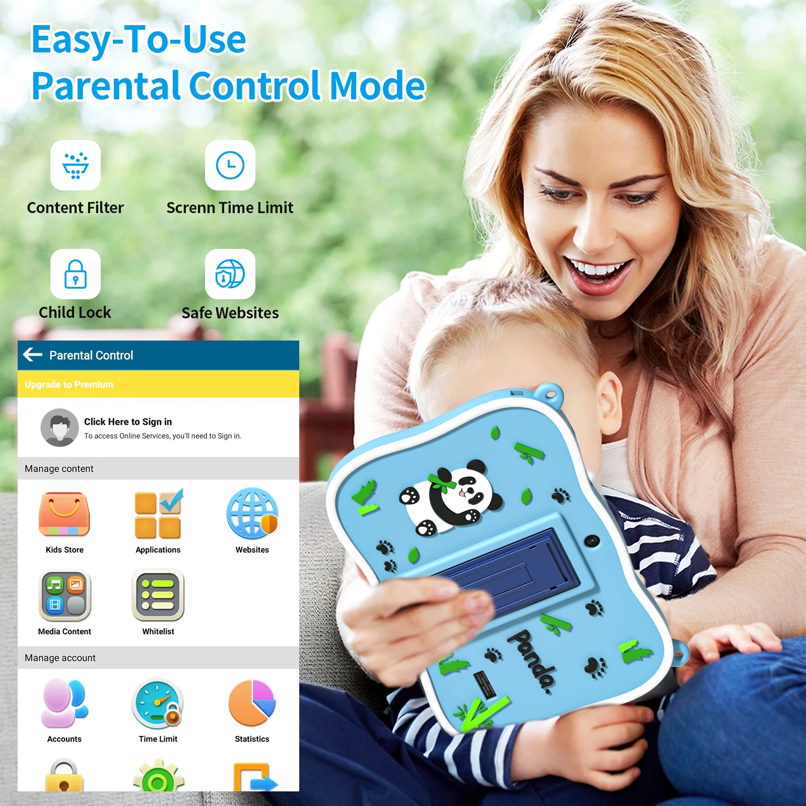 Kids Learning Tablet Android 7 Inch Wifi Smart Tab for Education Kids Tablet Education Tablet for Children Studying