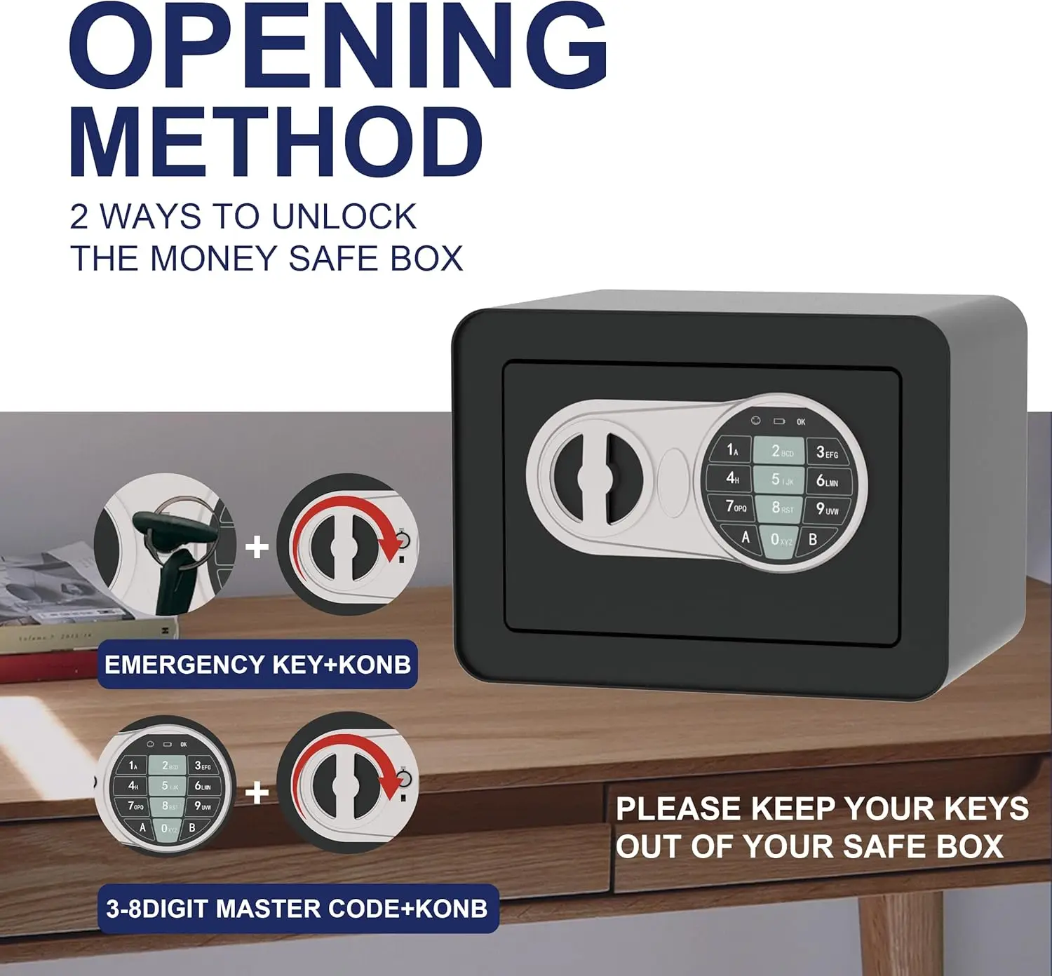 CEQSAFE Digital Safe Box Small Mini Steel Safes Money Bank Safety Security Box details