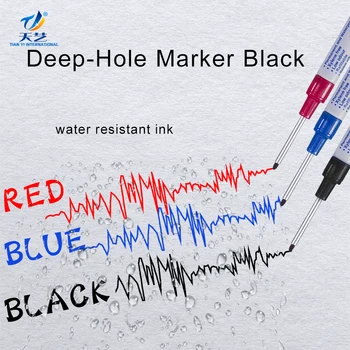 3/6pcs Jakiramy Deep Hole Marker Pens, Long Head Deep Hole Marker Pens, Multi-Purpose Deep Hole Marker Pens Deep Drill Hole Long Nib Marker