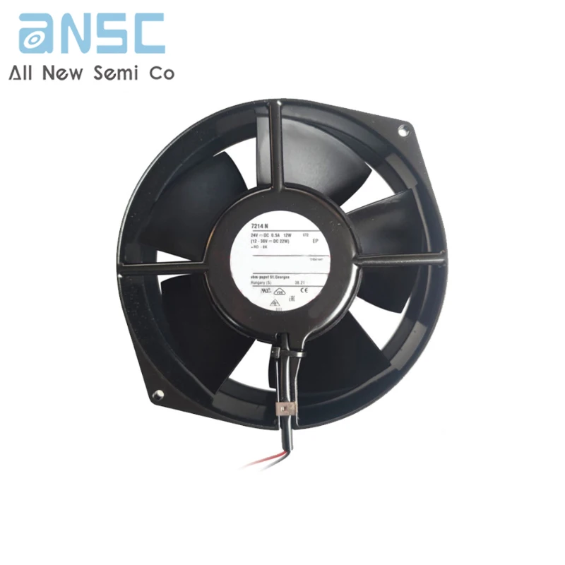 Original Axial fan 7214N 1755 24V Metal frame leaf high temperature resistant variable frequency electrical cooling fan