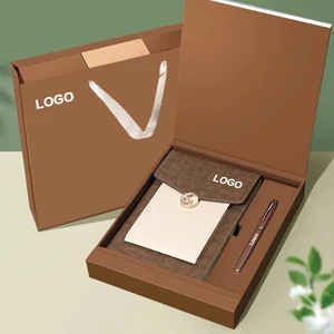 Custom Multi-Color Luxury A5 Business Journal Planner Spiral Printed Leather Cover Hardcover Organizer Notebook Gift Set Pen