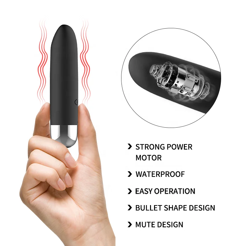 Waterproof USB Charge Silicone Rechargeable Vibrating Female Private Label  Sex Toy Adult Bullet Vibrator