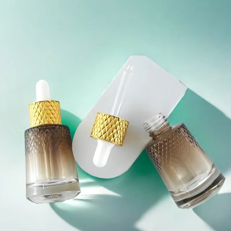 Shape Dropper T Shape Push 1oz Glass Dropper Bottle 30ml Cosmetic Glass Bottles with ...