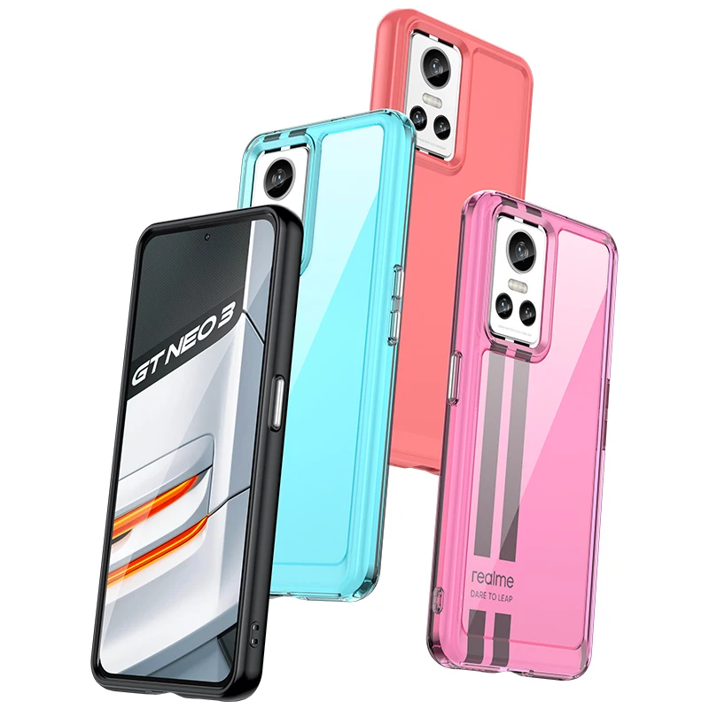 HAOYE Cover Per Realme GT Neo3 (Neo 3) - Custodia TPU Rosa Con Placcatura, Morbida E Antiurto, Ultra Sottile