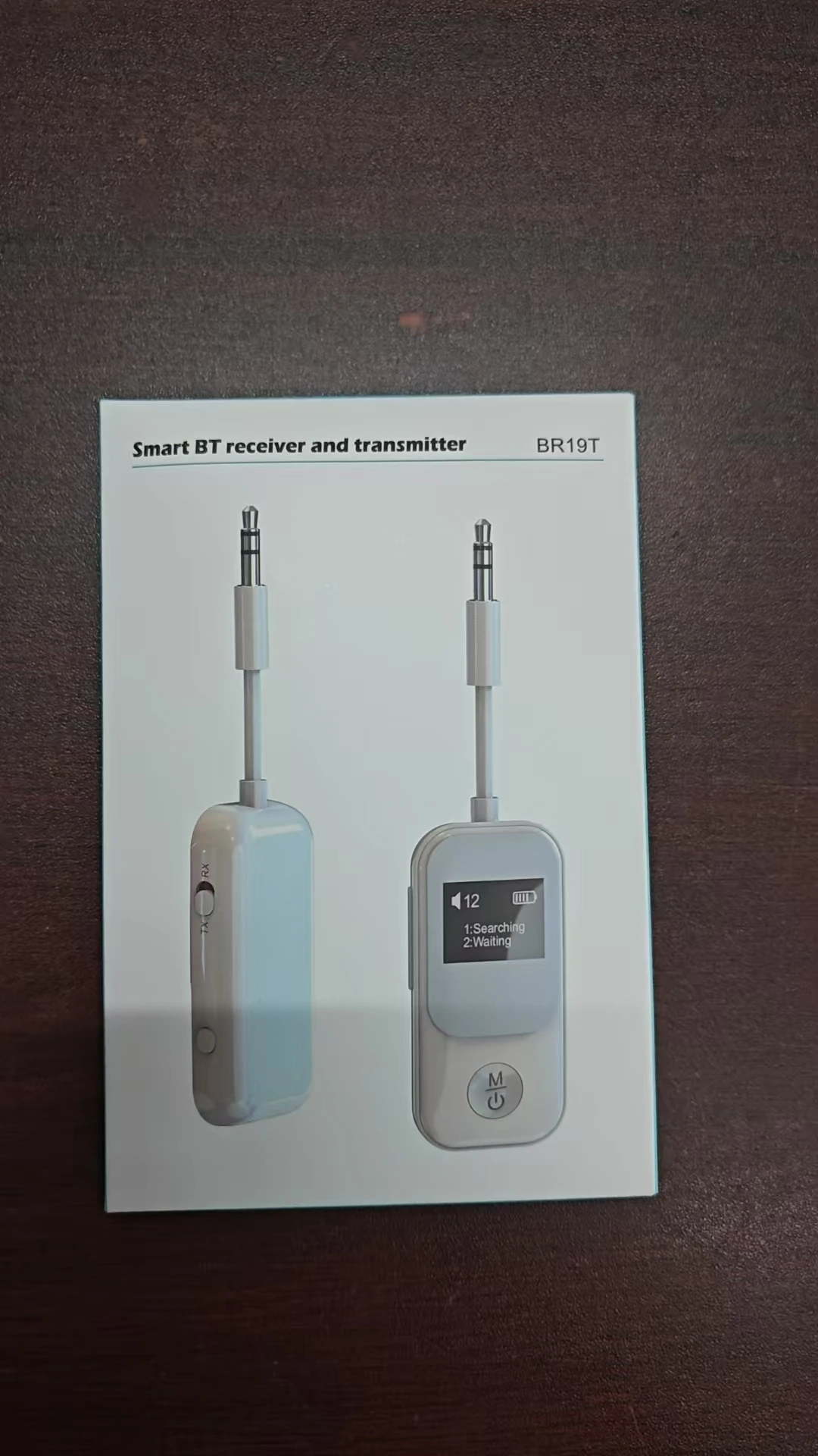 Wireless BT 5.4 Receiver Transmitter 2 in 1 Adapter 3.5mm Jack Wireless Adapter Mic for TV PC Headphone Car Aircraft BR19T