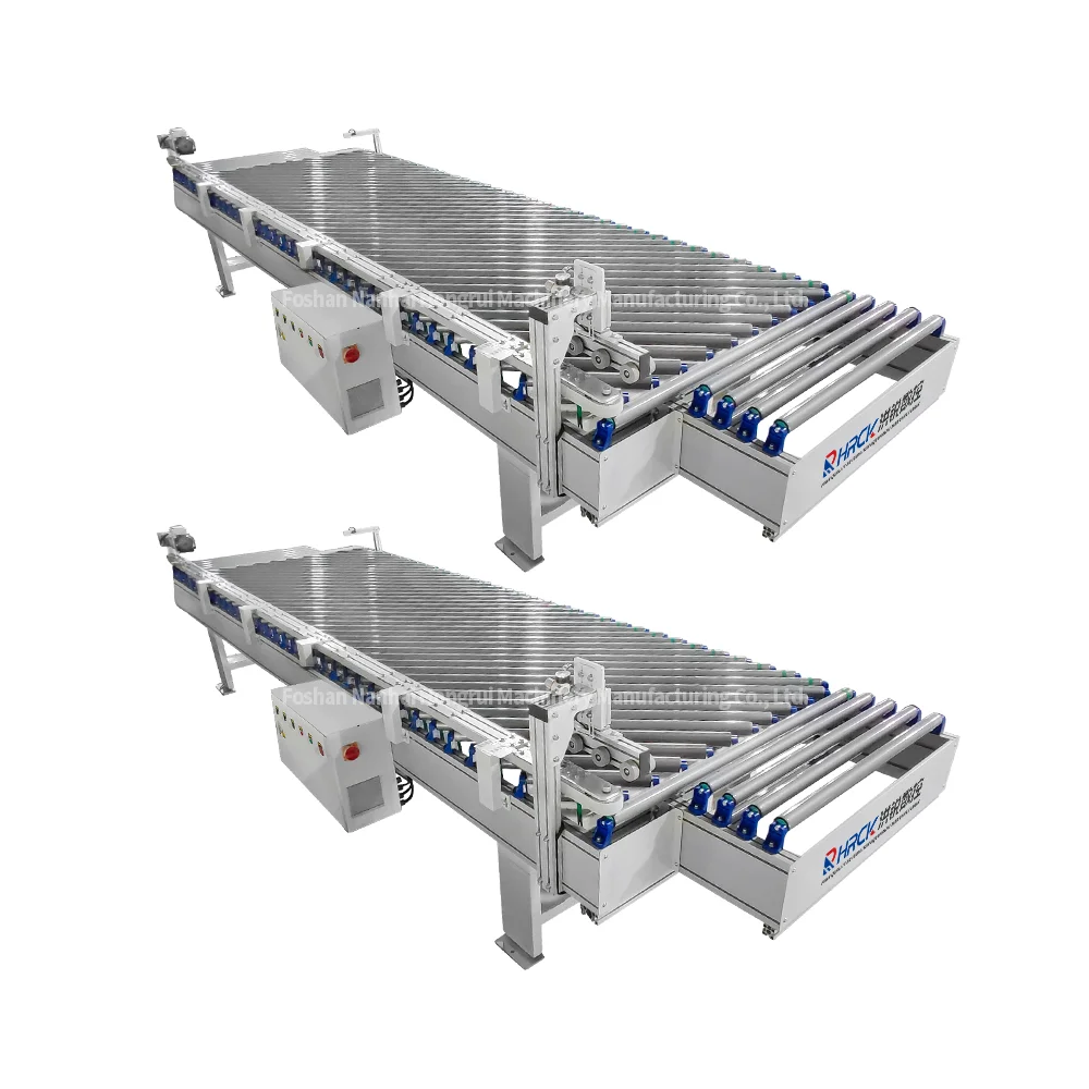 Hongrui High Quality Edge Bonding Machine Connection Single Row Oblique Roller Table