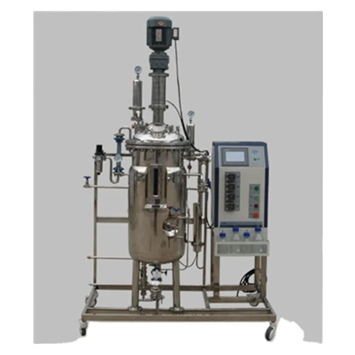 Fermentor Bioreactor With 50 Liter Volume and Boro Glass