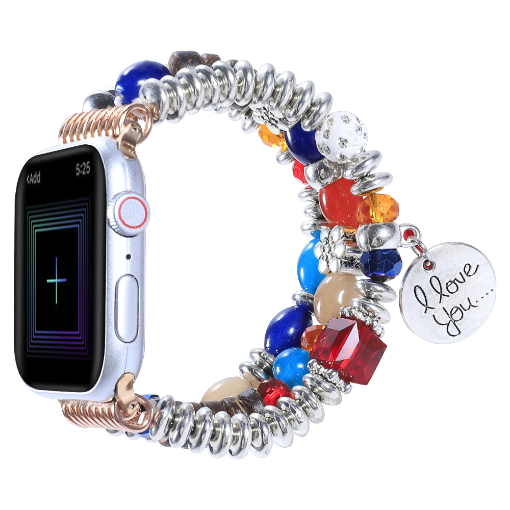 Correa De Reloj Para Apple Iwatch 7,6,5,4 Se,Series 38,41,42,44,45mm,Correa  De Reloj Para Mujer - Buy De Borla De Lujo De Diseño De Joyería Banda De  Reloj Para Apple Watch,Mujer De Moda Correa