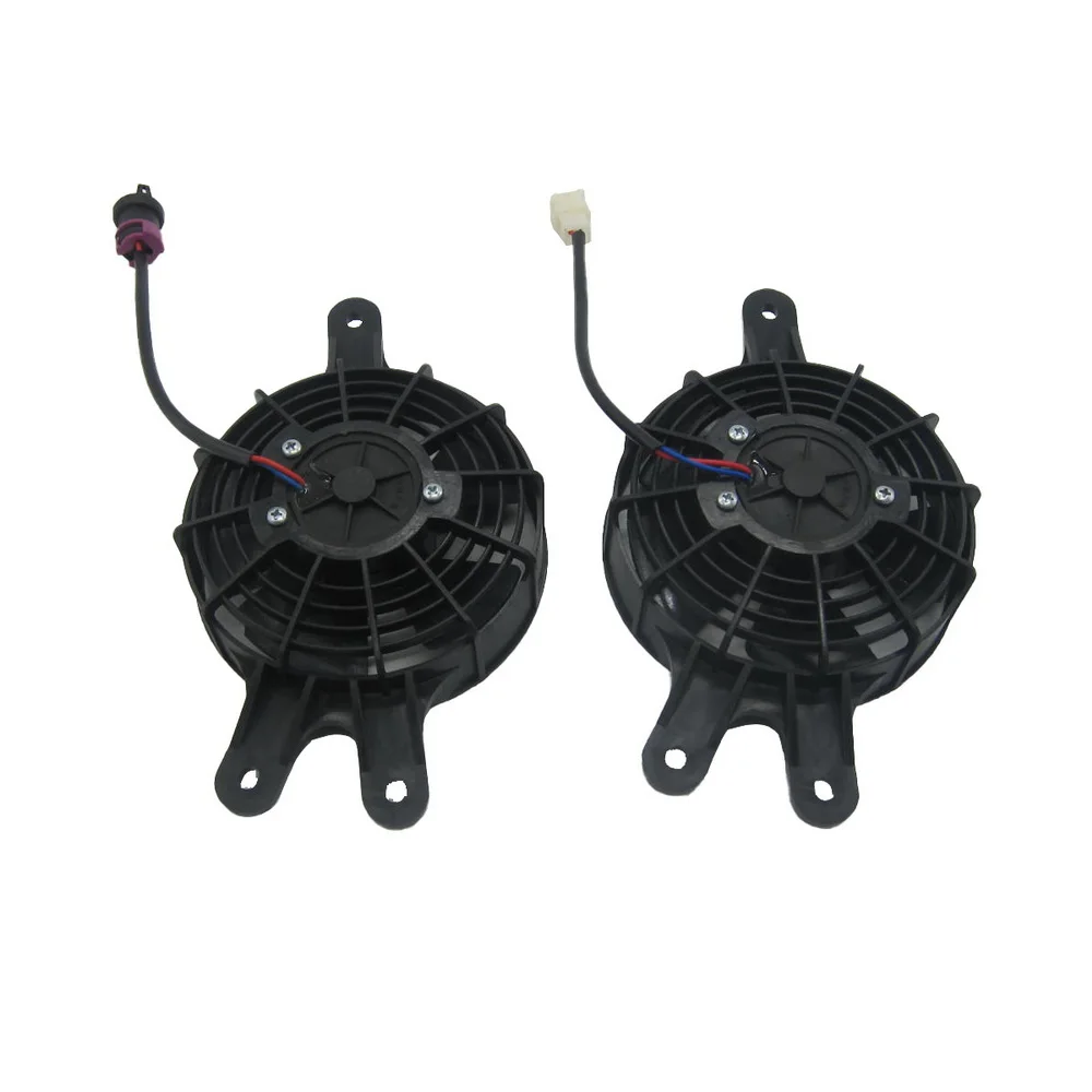 2pcs of Fan Assy for Linhai Hytrack 260cc 300cc Cooling Radiator Common Plug and Waterproof Plug Motorcycle Parts