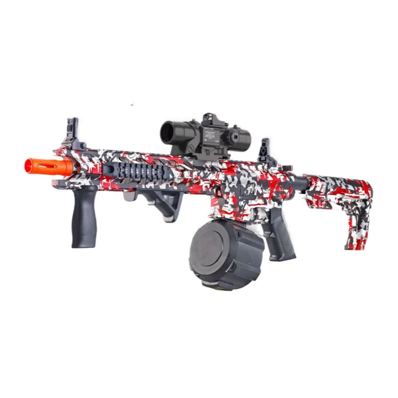 Electric M4a1 Blaster Toy Gun 78mm Soft Bullet Splatter Gun For
