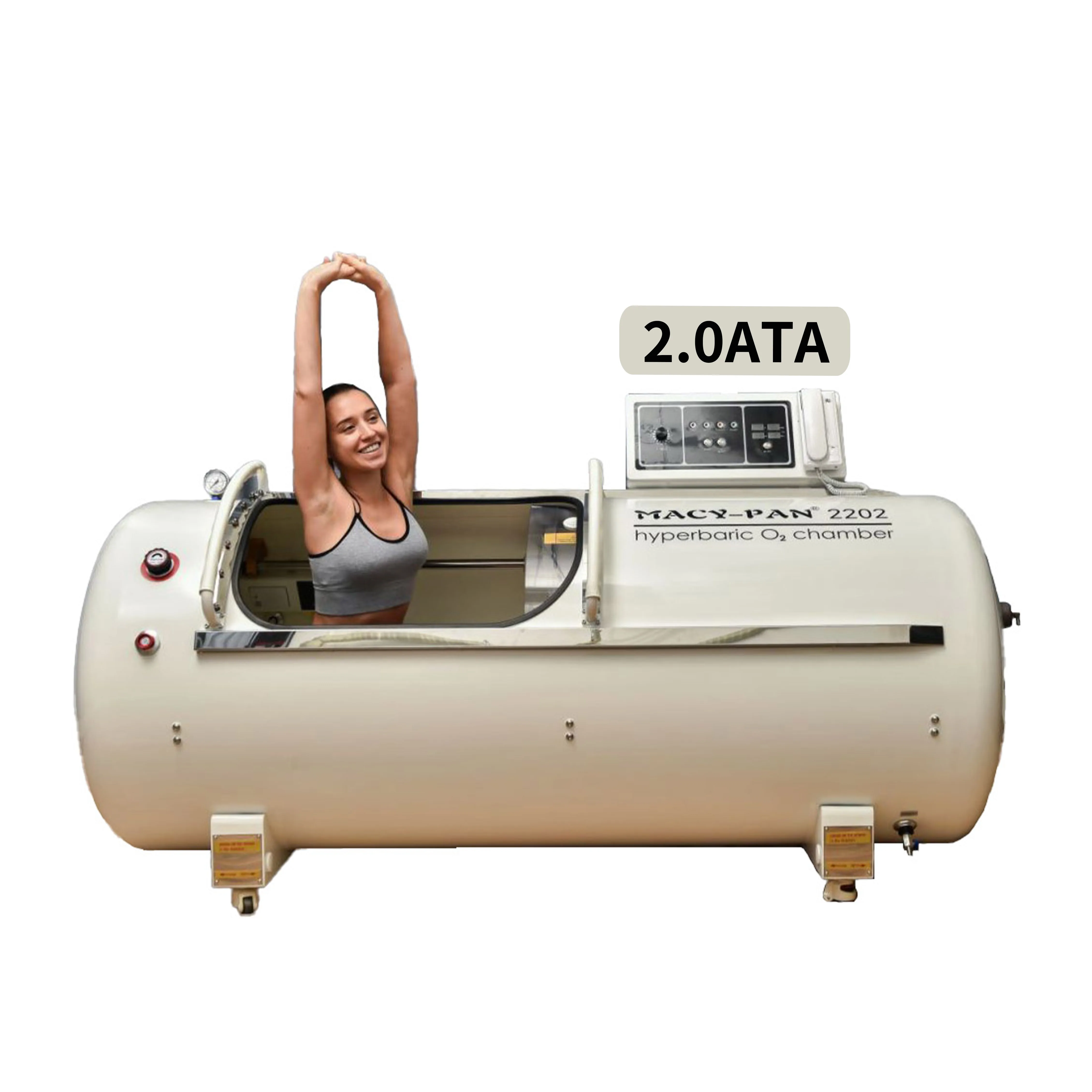 MACY-PAN HP2202 2.0ATA Hyperbaric Oxygen Chamber Therapy Machine Stainless Steel Home Use Hyperbaric Camera CN Plugs Health Care
