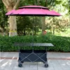Última mesa paraguas central 72*150 negra