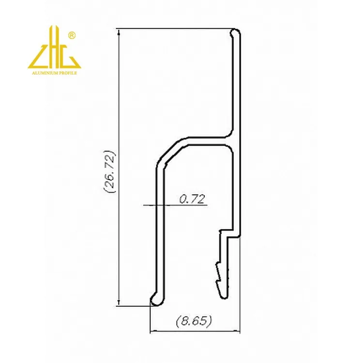 Индивидуальный декоративный алюминиевый профиль h для натяжного потолка поставка фабрики Китая