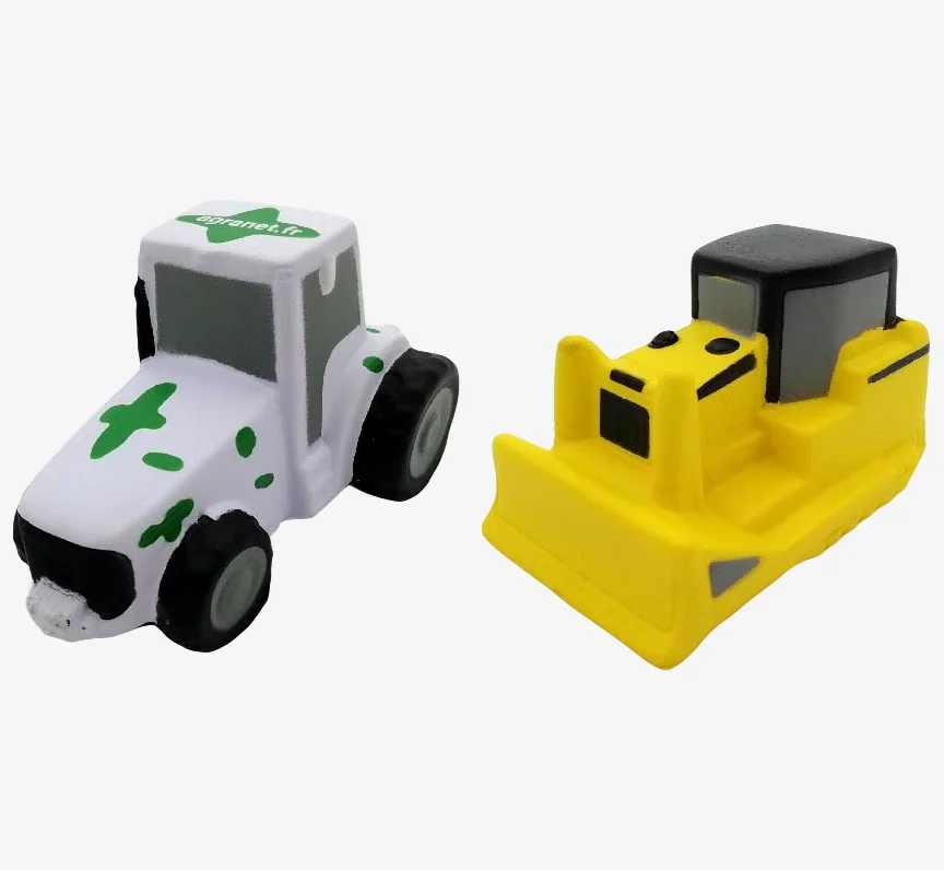 Custom Logo PU Foam Anti Stress Bulldozer Forklift Truck Tractor Stress Reliever Bulldozer Forklift Truck Tractor Stress Ball