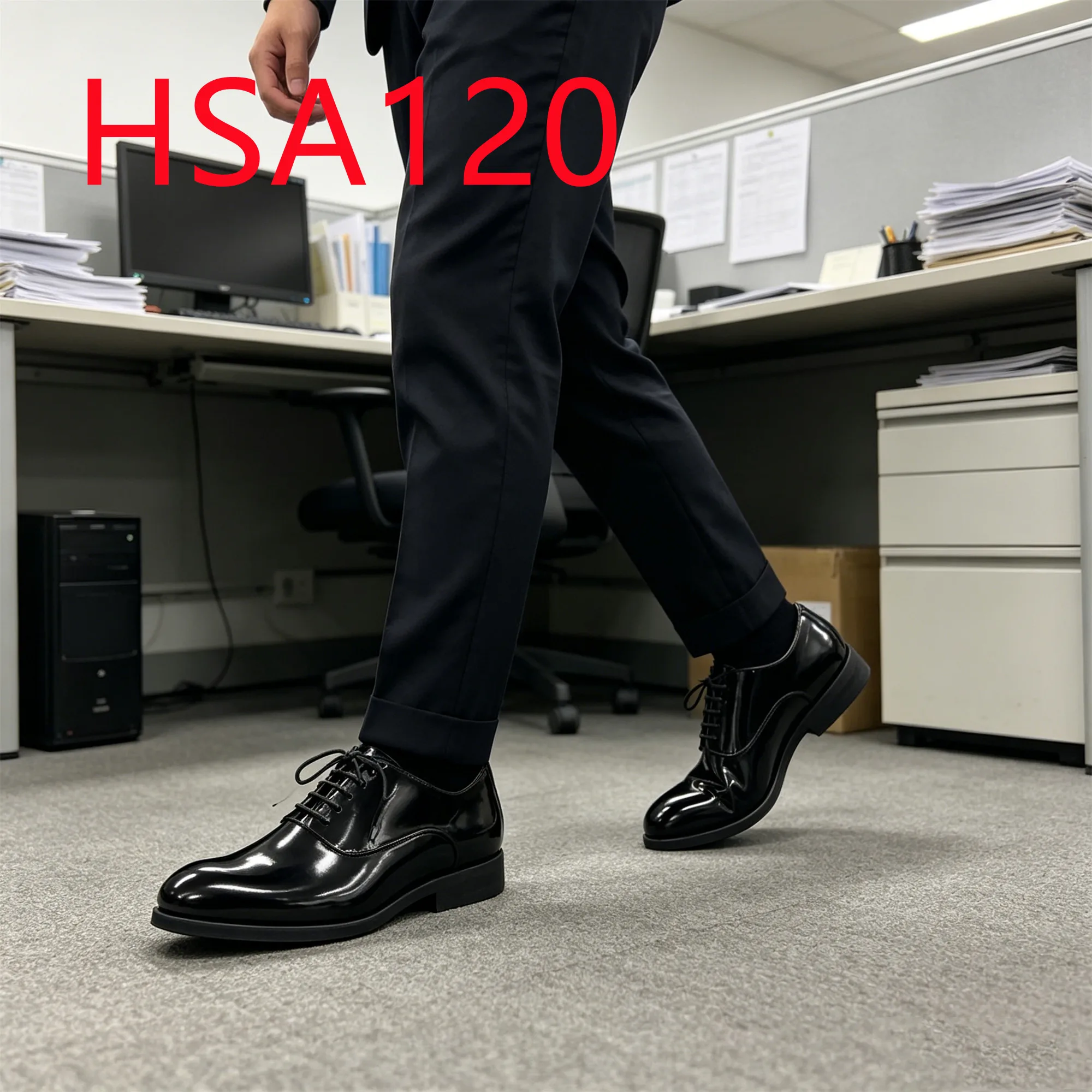 HY,Government Staff Point Toe Style Quick Wipe Men Dress Shoes Shining/Matte Leather All-match Formal Shoes in Senegal HSA120