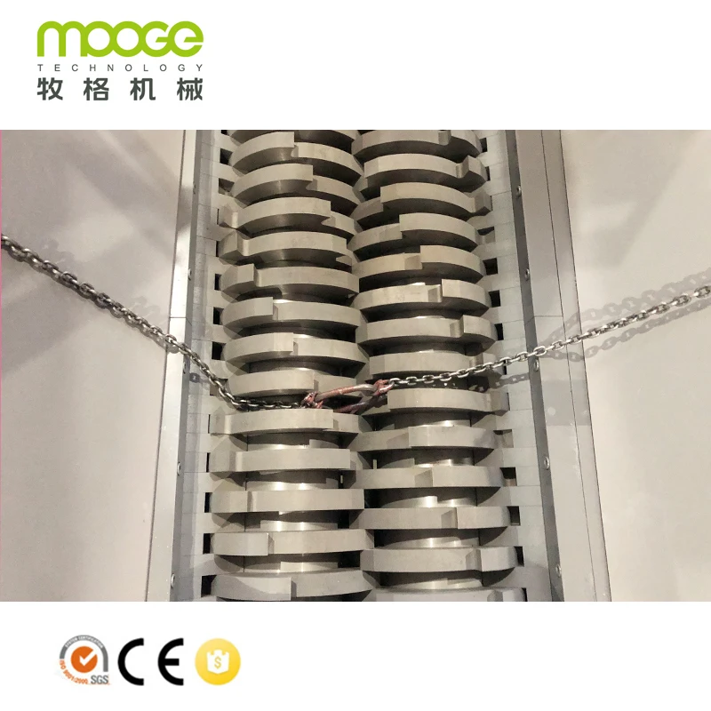 Computer Plastic Wire Mesh Double Shaft Shredder Machine