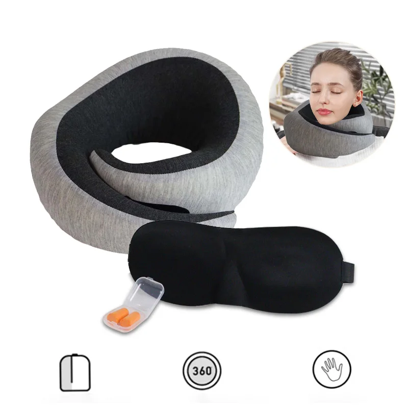 2024 Stuffable Billebon Premium the  Travel Memory Foam  Neck Support Pillow for Travelling Airplane