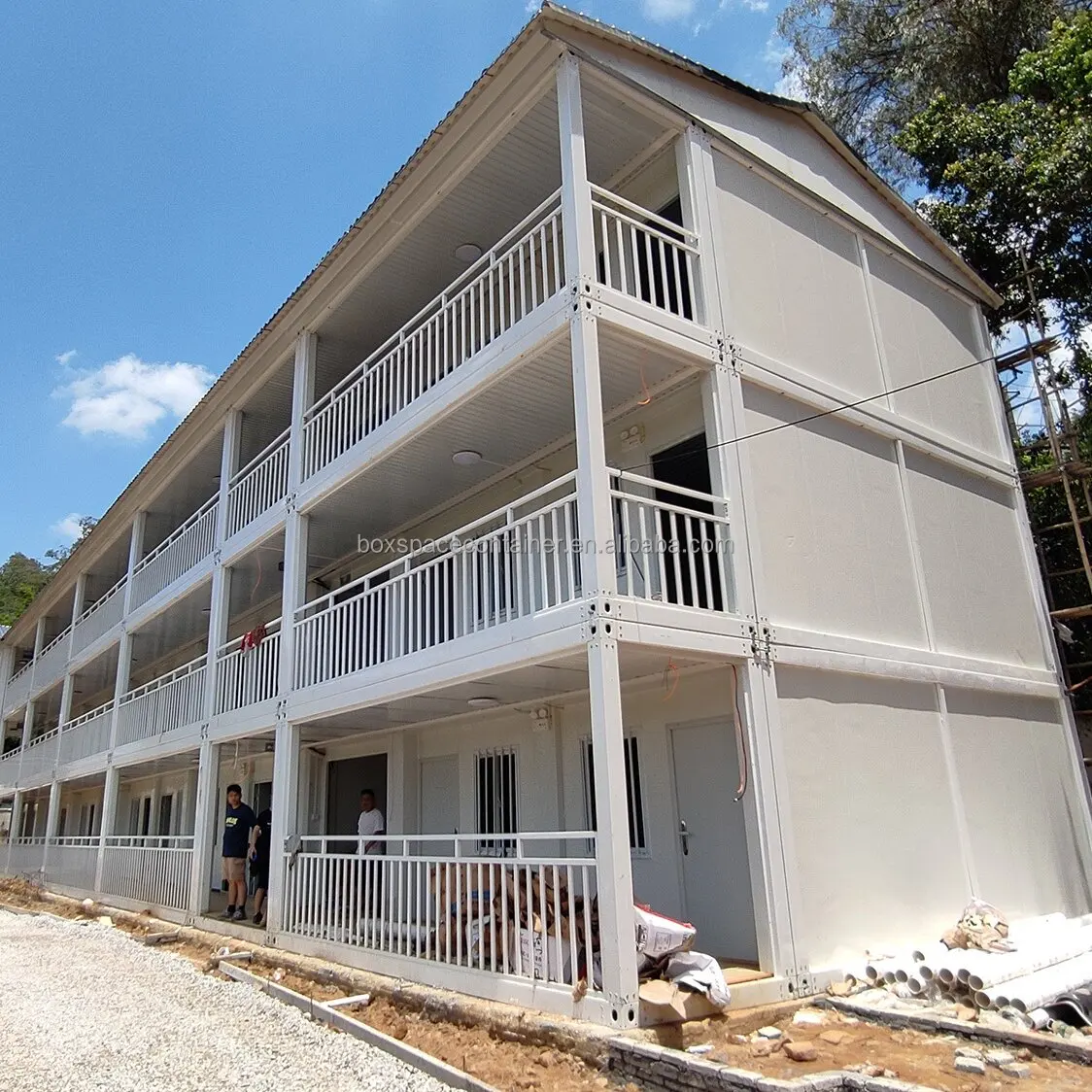 BOX SPACE Hurricane Proof Modular Homes Prefabricated House Prefab Modular Homes Expandable Two Story Tiny House for Indonesia