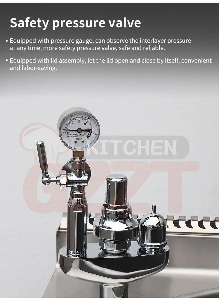 Electric Gas Powered Double-layer Insulation Boiling Pot Commercial Big Stainless Steel Large Cooking Pots Braising Pot