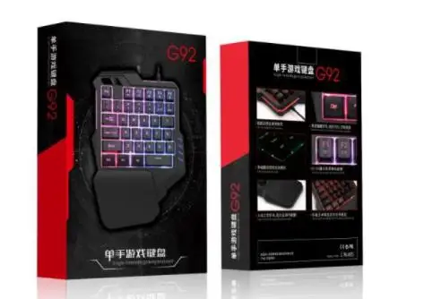 YOOGOO G92 USB有線左手バックライトLEDミニキーボードシングル