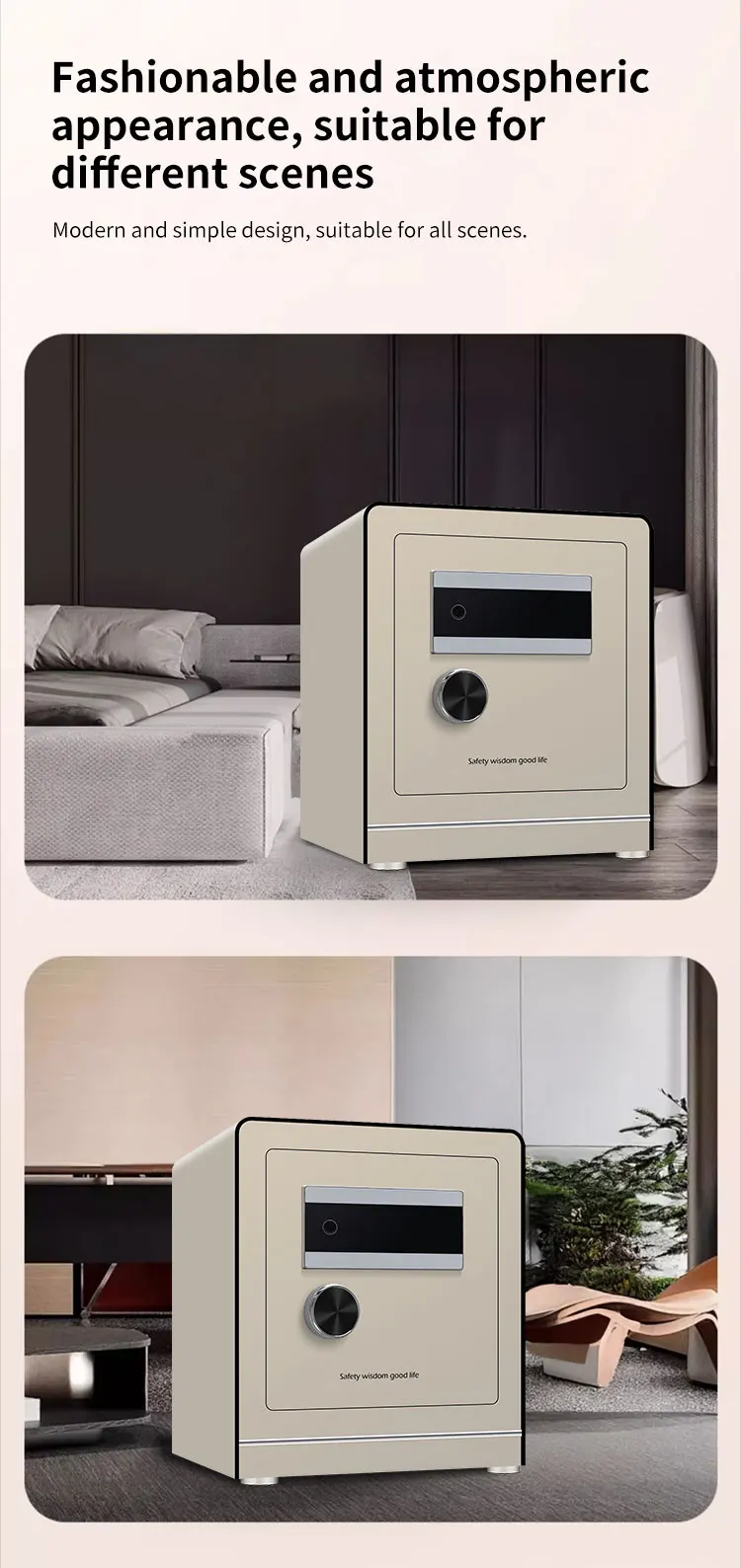 CEQSAFE Commercial Security Metal Safe Cabinet TUYA APP Biometric Fingerprint Document Safe Box for Home Safety manufacture