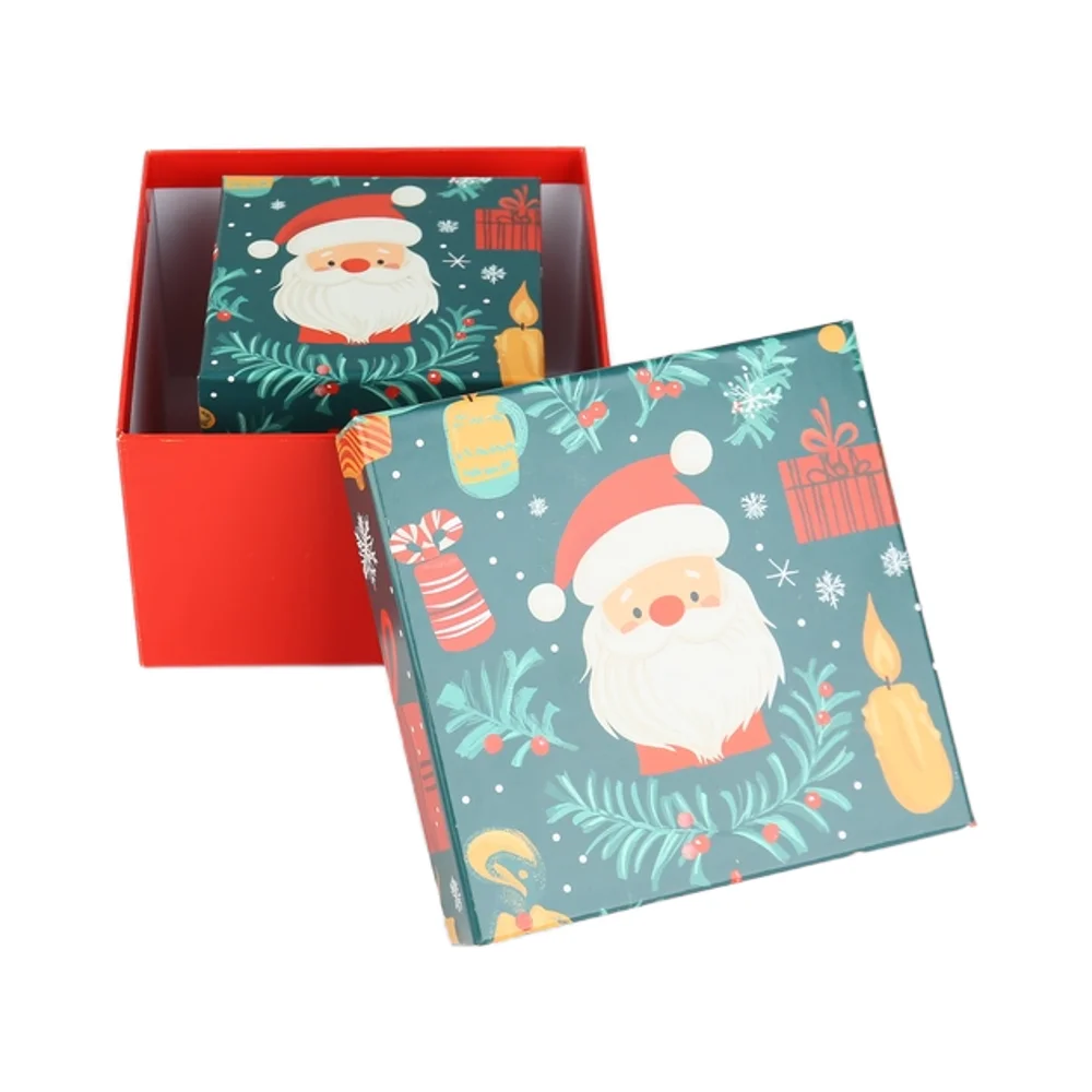 Card Board Paper Christmas Gift Box for Crafts Photos Food Wigs Rigid Boxes with Embossing Multiple Sizes