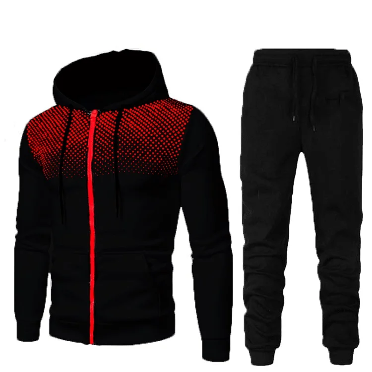 3d Print Casual Grey Hoodie Tracksuit 
