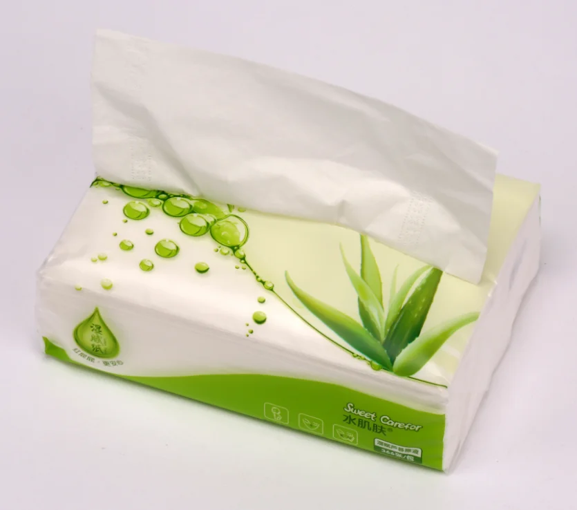 Kraft Cube Box Bamboo Lotion Facial Tissue 3ply 6080 Sheets Direct