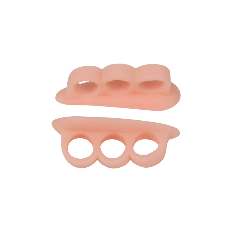 Feet Care Toe Alignment Silicone Gel Hammer Claw Toe Straightener 2 Hole Loop Mallet Toe Straightener