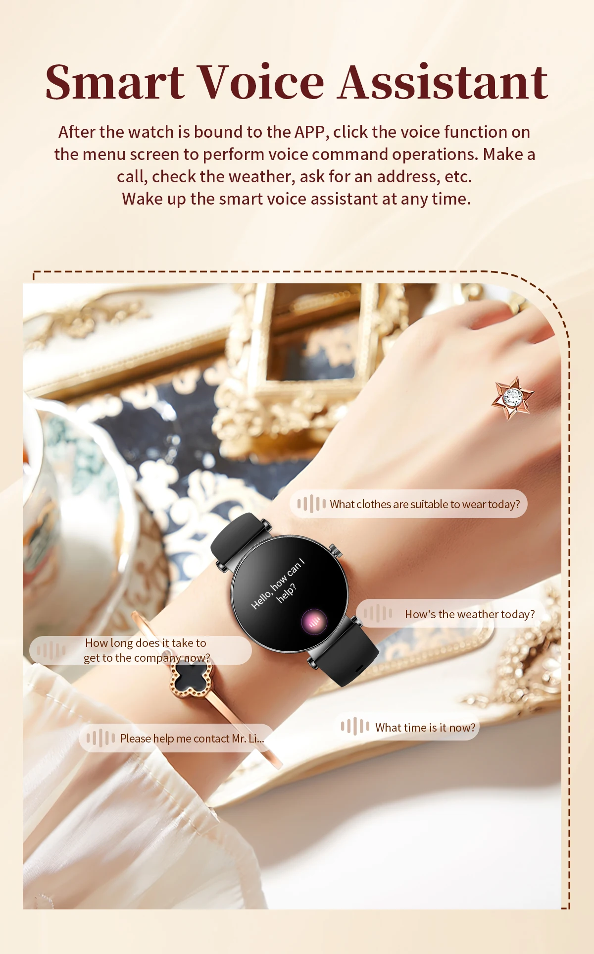 Lady Ultra Thin AMOLED Smartwatch Y16 Blood Oxygen Sleep 