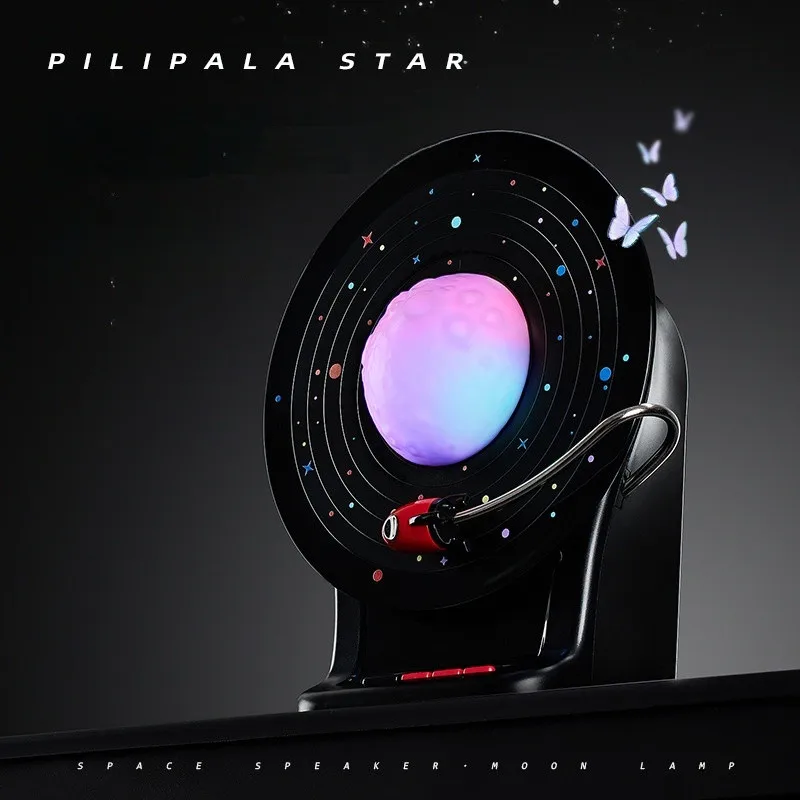 Portable Space Travel BT Speaker Moon Lamp - Dazzling Light