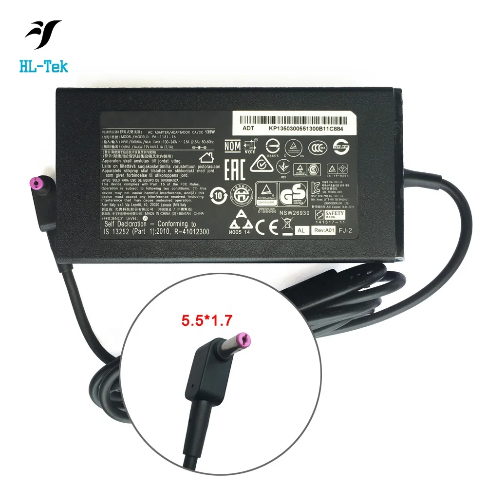 Acer Aspire VN7-592G VN7-792G Notebook 19V 7.1A 135W Power AC Adapter Charger 