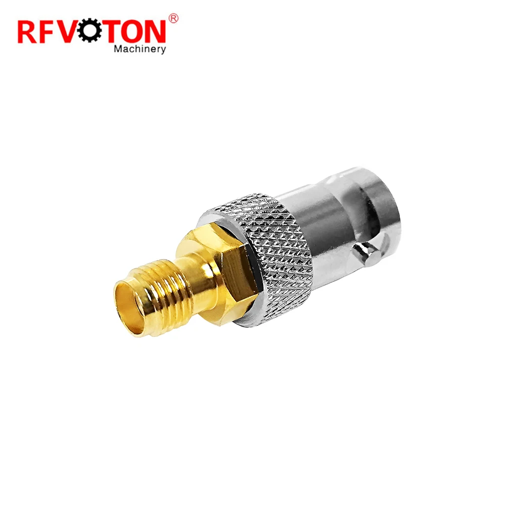Factory Directly Adaptor Bnc Female to Sma  Female Jack Hembra Brass Straight Rf Coaxial Connector Adapter Rohs CE