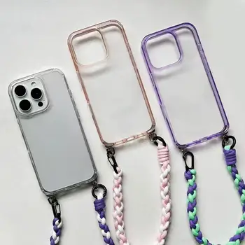 2024 New Design Detachable TPU + PC Crossbody Phone Case With Hook For iPhone 16 Pro