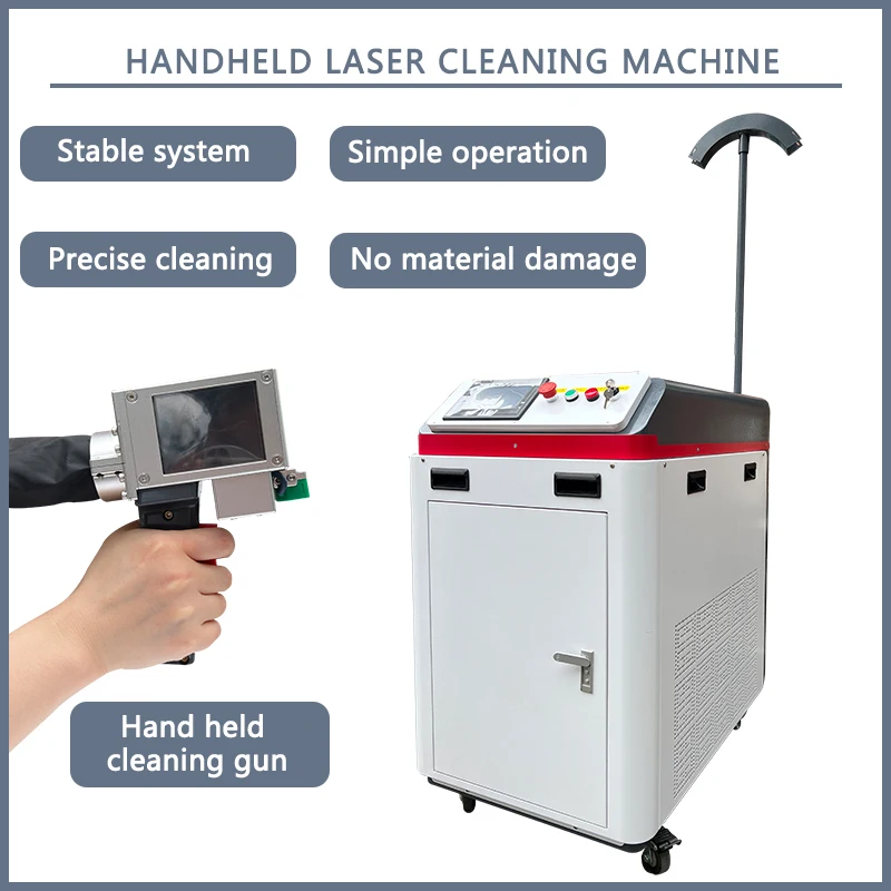 Zixu промышленная дешевая цена оксид удаления ржавчины портативный ручной 1000 Вт 1500 Вт 2000 Вт волоконный лазерный очиститель поверхности металла