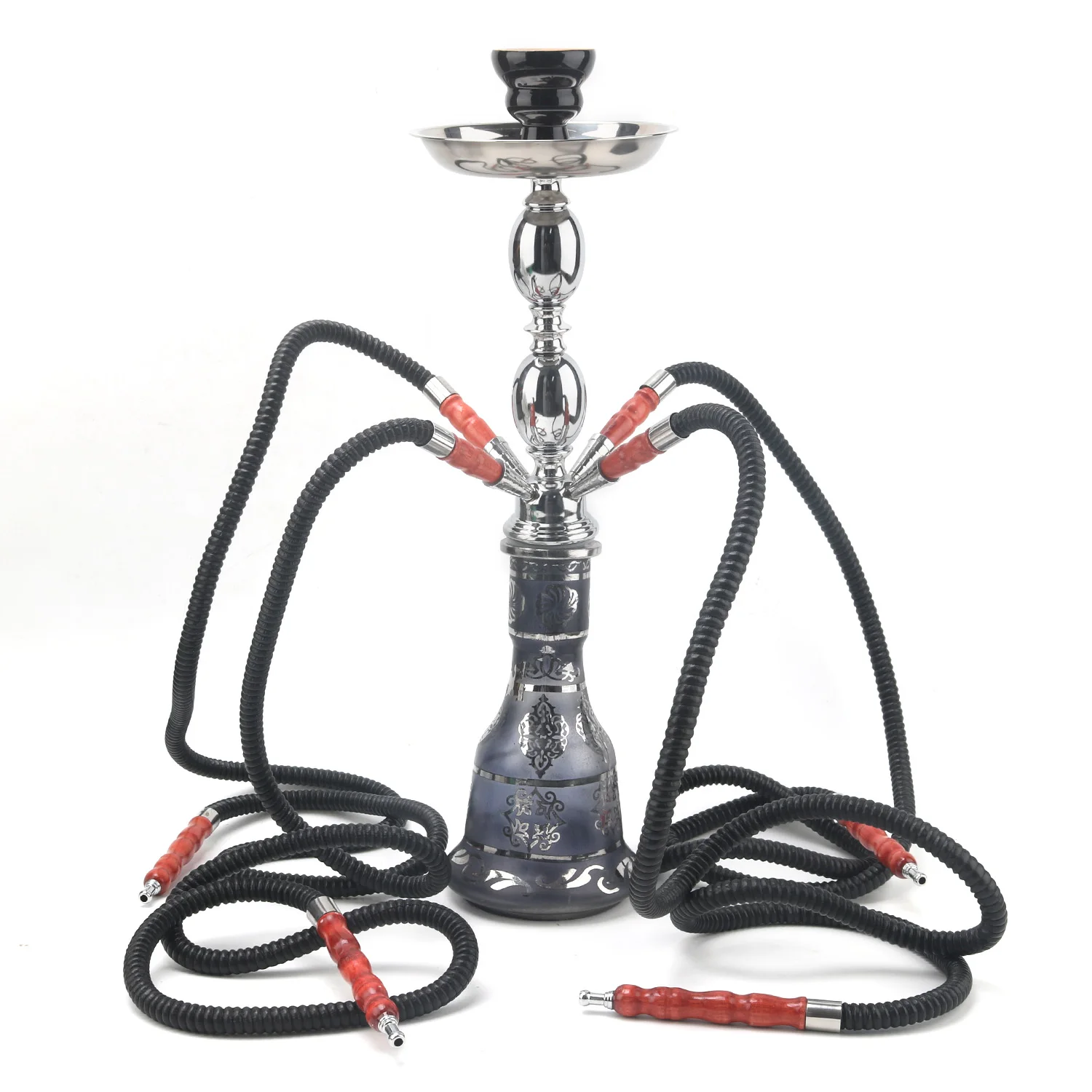 New Style 4 Hose Hookah Set Wholesalers Hookah Shisha 3 Colors Hooka