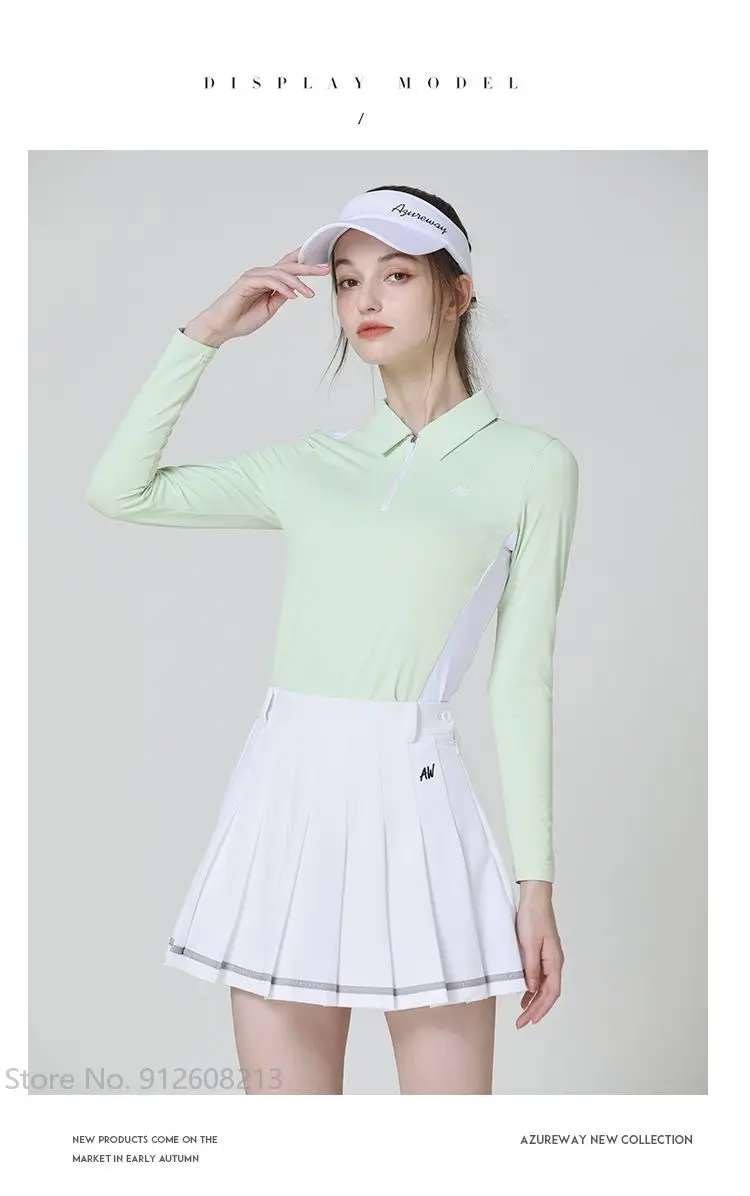 Custom Ladies Golf Culottes Women Golf Pleated Skirts High Waist Tennis ...