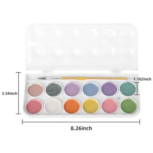 professional watercolor paint nontoxic 12colors watercolor paint with water brush for artis Non-Toxic Water Brush