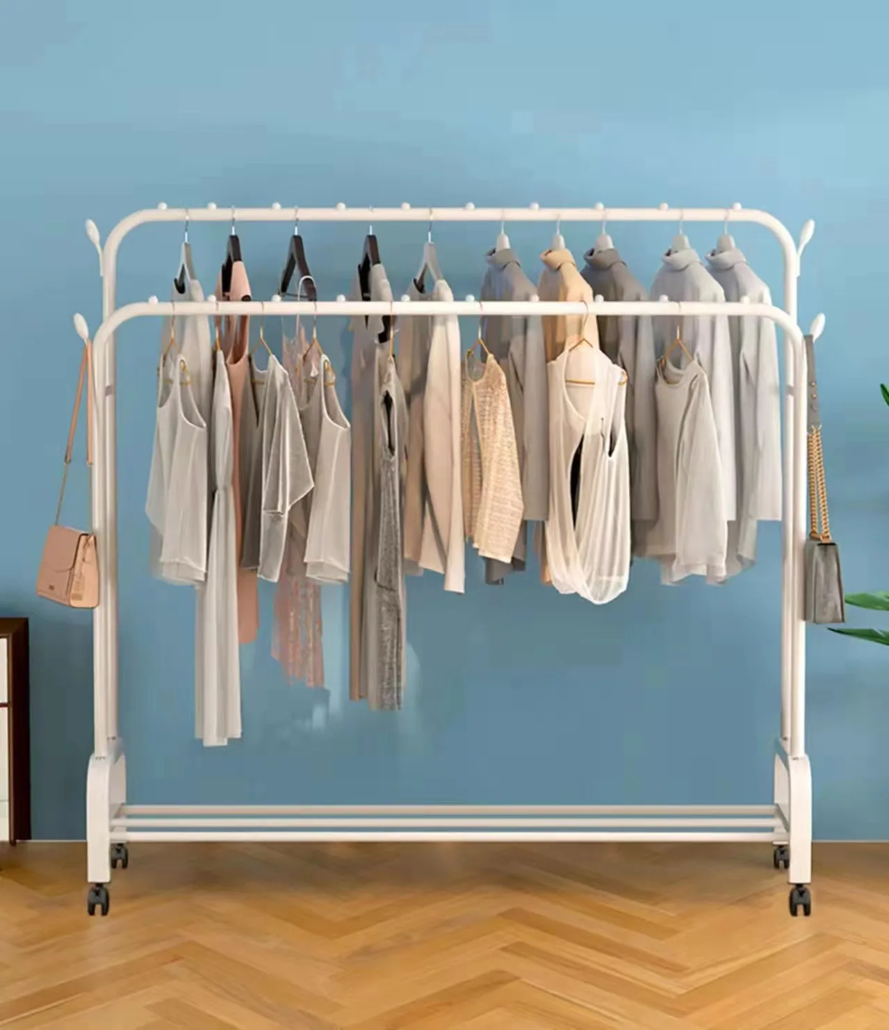 Multifunctional Coat Rack Clothes Hanger Stand Garment Rack With Bottom Shelf Buy Clothes