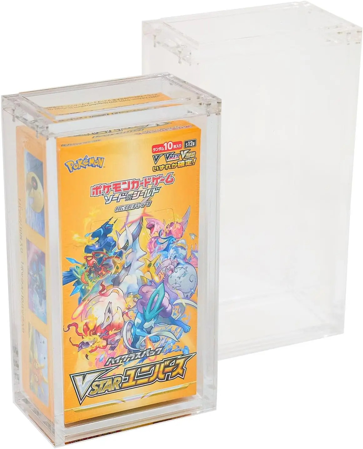 Prémiový akrylový výstavní kufřík pro japonské boosterové balíčky Pokémon, malé Vstar krabičky, s ekologicky šetrným magnetickým víkem, skládací