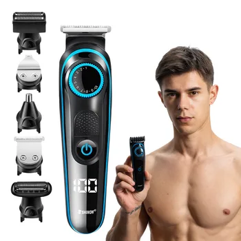 5 IN 1 Electric Hair Clipper Barber Trimmer Professional Beard Men Shaving Machine Cutting Nose body facial hair trimmer