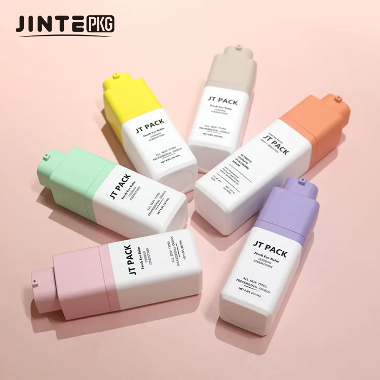 Empty 15ml 30ml 50ml  Face Cream Luxury Airless Pump Bottle With Twist Lotion Pump Plastic Bottle
