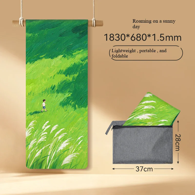 Natural Rubber Yoga Mat for Yoga and Pilates Floor Exercise