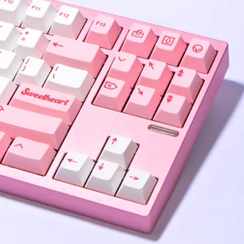 Custom PBT Dye Sublimation Mechanical Keyboard Craftsman Keycap Custom keycap set - Cute sweetheart set with 221 keys