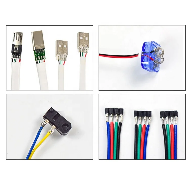 Semi Automatic Usb Data Wire Cable Soldering Machine With Cutting And